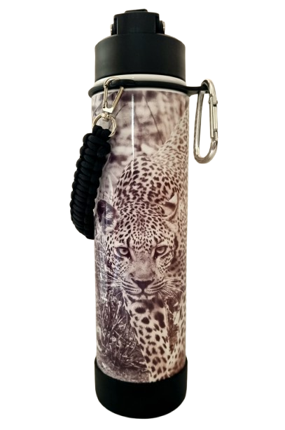 Stainless Steel Tumbler with Leopard Design - Photo Print Africa